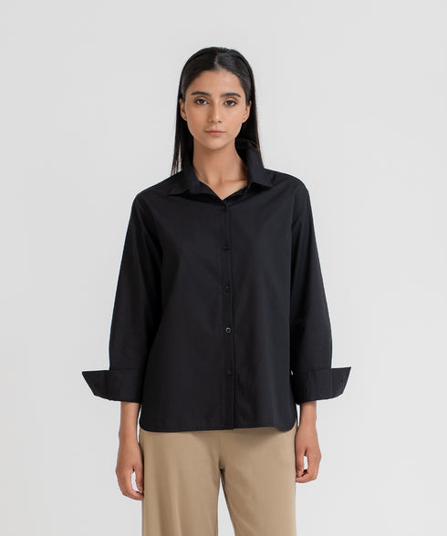 Women's Poplin Button Down Shirt