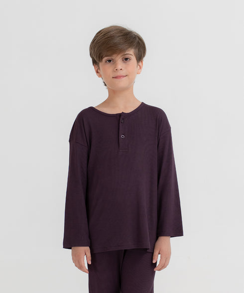Boys' Modal Rib Henley