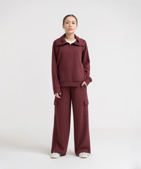 Women's LuxeStretch Half Zip Sweatshirt