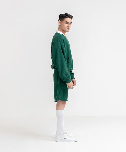 Men's Towel Terry Collared Sweatshirt