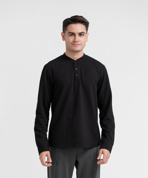 Men's Waffle Henley