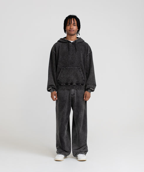 Men's Denim Panel Straight Pants