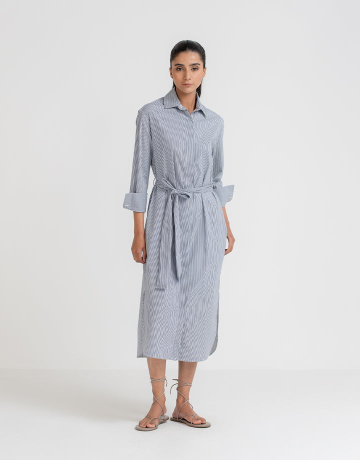 Women's Striped Shirt Dress