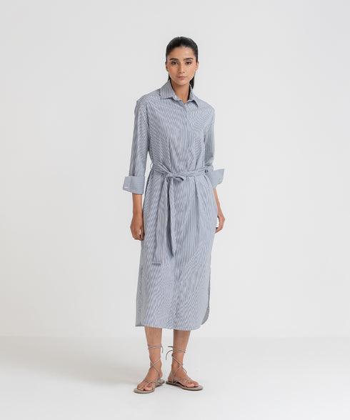 Women's Striped Shirt Dress