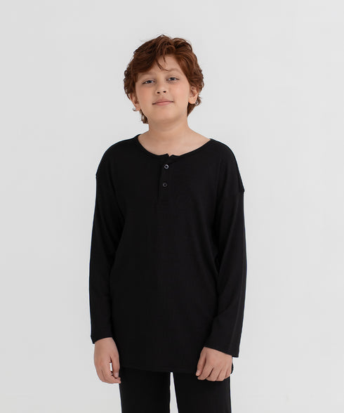 Boys' Modal Rib Henley