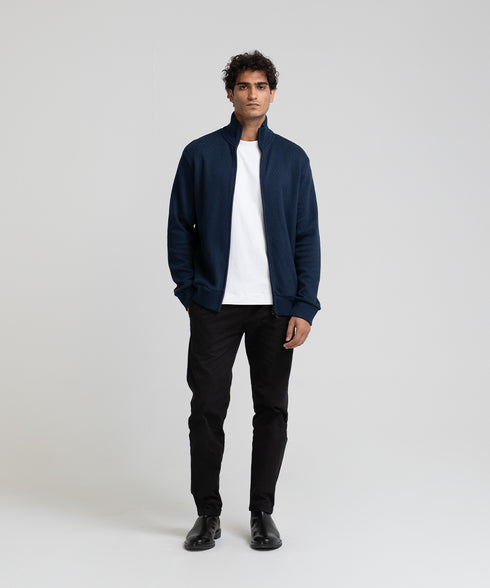 Men's Rib Mock Neck Zipper