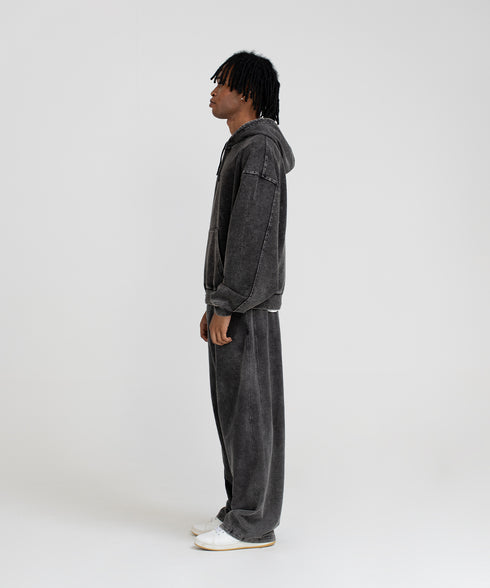 Men's Denim Panel Straight Pants