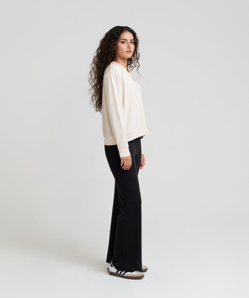 Women's Modal Henley Sweatshirt