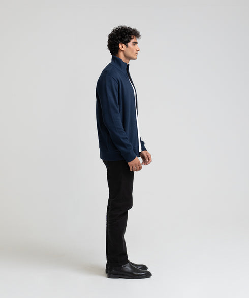 Men's Rib Mock Neck Zipper