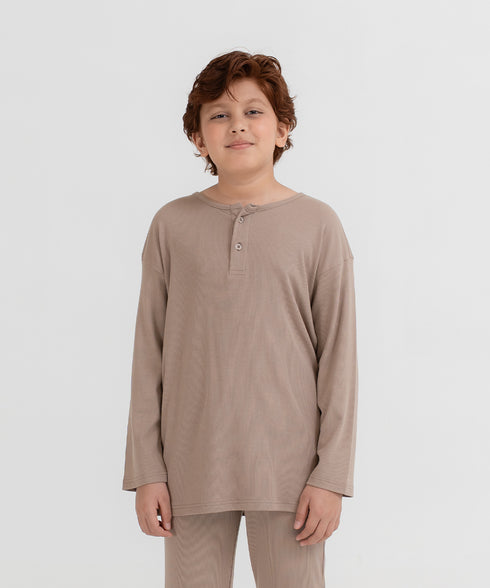 Boys' Modal Rib Henley