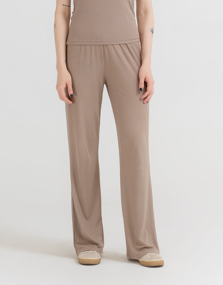 Women's Modal Rib Straight Pants