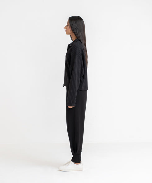 Women's LuxeStretch Pin Stripe Half Zip Sweatshirt