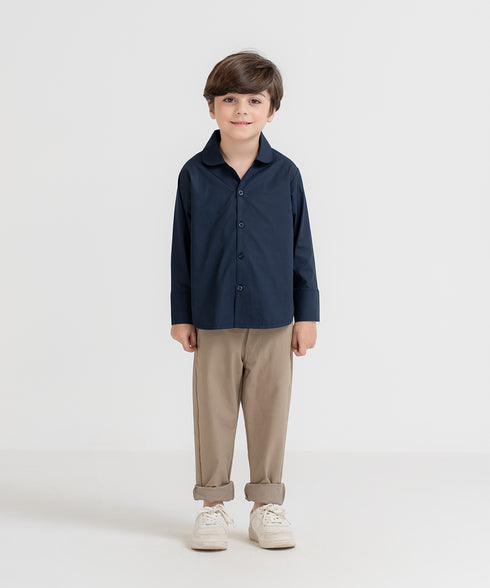 Boys' Poplin Button Down Shirt