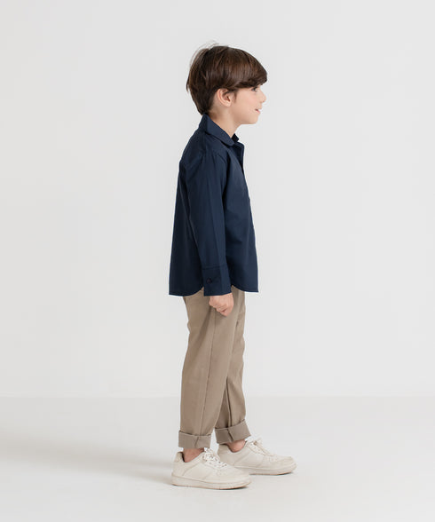 Boys' Poplin Button Down Shirt