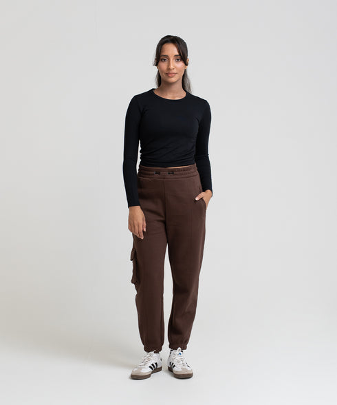 Women's Fleece Cargo Joggers