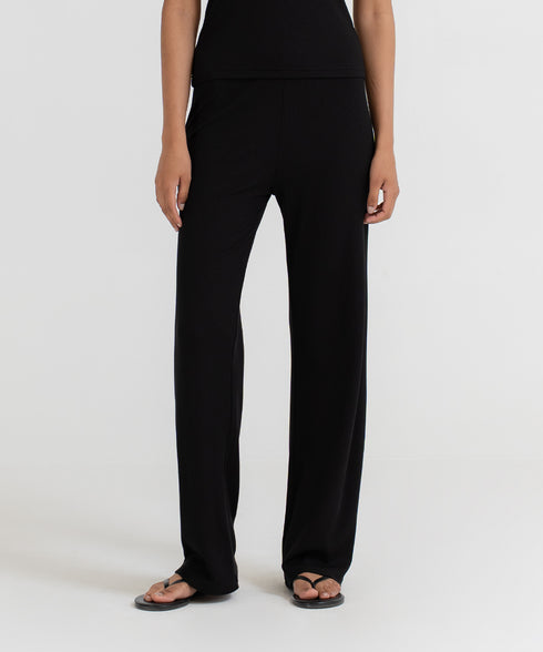 Women's Modal Rib Straight Pants