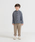 Boys' Linen Band Collar Shirt