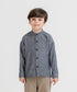 Boys' Linen Band Collar Shirt