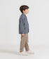 Boys' Linen Band Collar Shirt