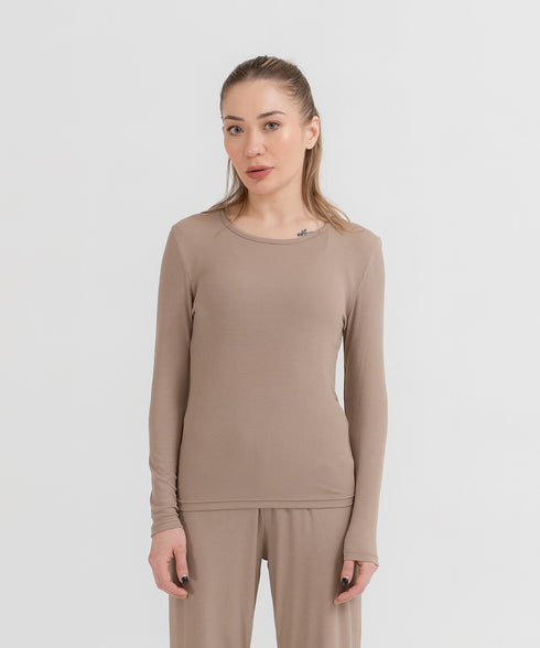 Women's Modal Rib Long Sleeve Tee