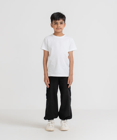 Boys' Twill Cargo Jogger Pants