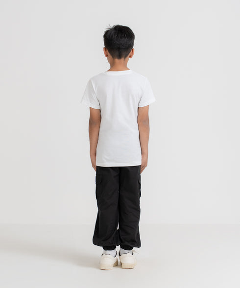 Boys' Twill Cargo Jogger Pants