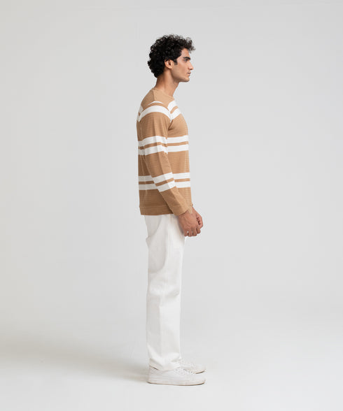 Men's Striped Herringbone Sweatshirt