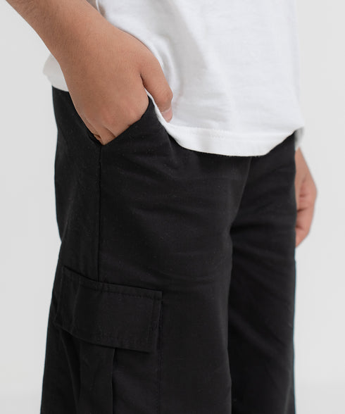 Boys' Twill Cargo Jogger Pants