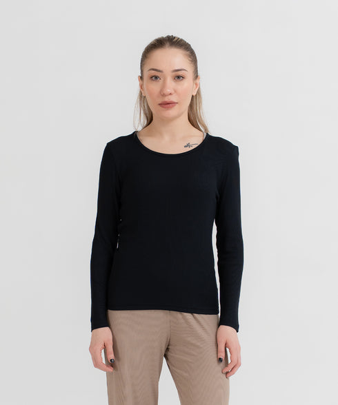 Women's Modal Rib Long Sleeve Tee