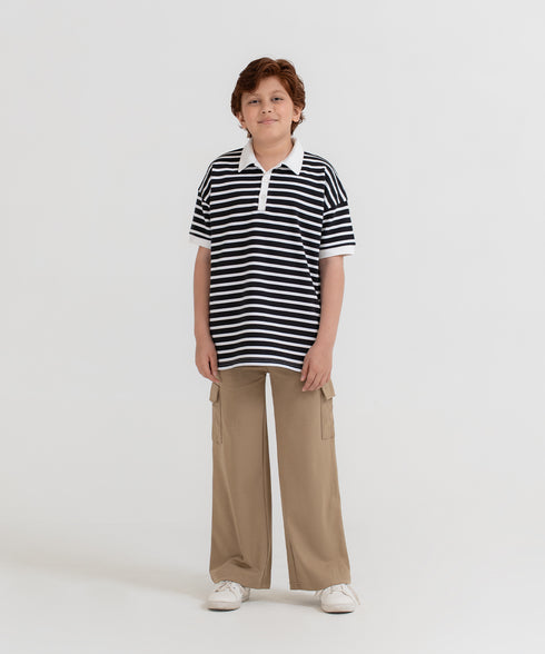 Boys' Striped Polo