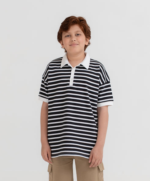 Boys' Striped Polo