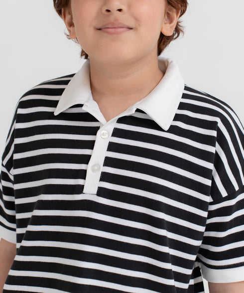 Boys' Striped Polo