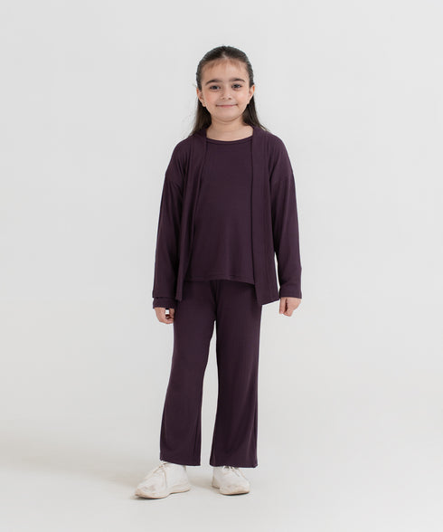 Girls' Modal Rib Cardigan