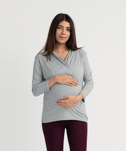 Women's Maternity/Nursing Wrap Top