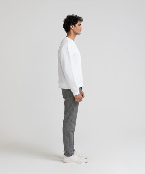 Men's Striped Tweed Tapered Pants