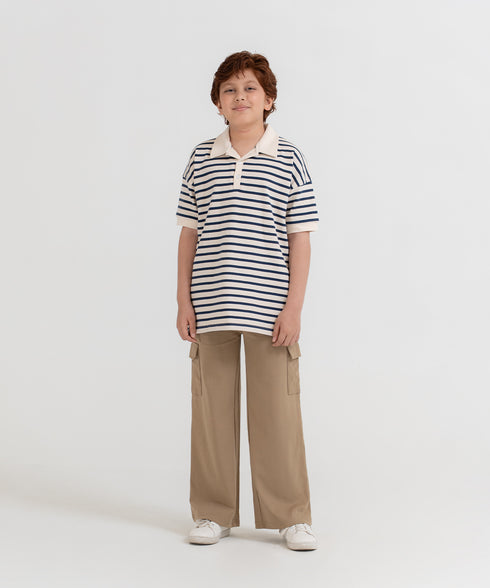 Boys' Striped Polo