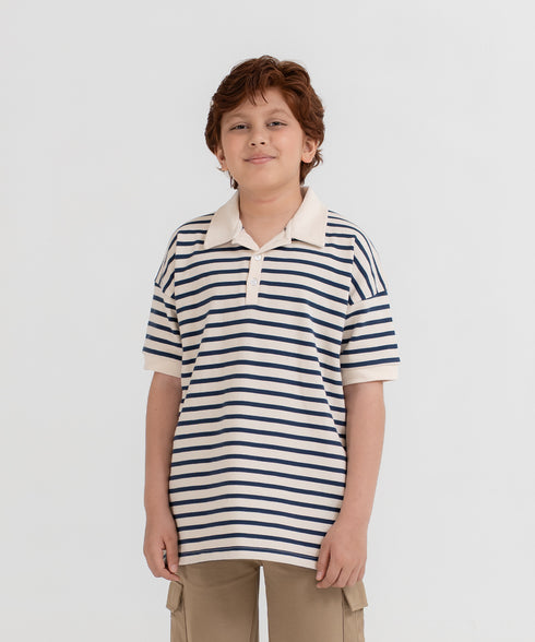 Boys' Striped Polo
