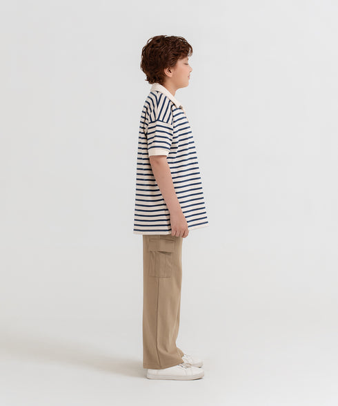Boys' Striped Polo