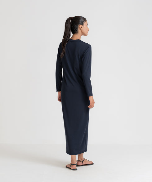 Women's Ribbed Henley Dress