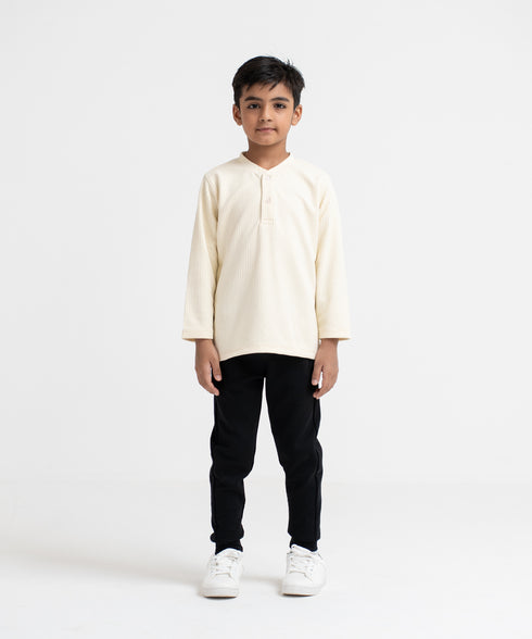 Kids' Waffle Henley
