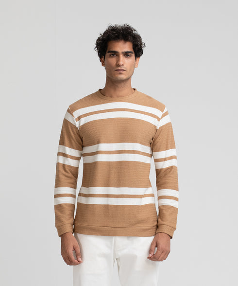 Men's Striped Herringbone Sweatshirt