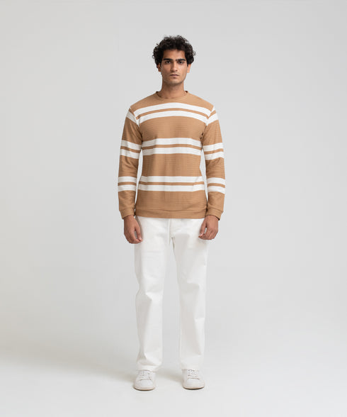 Men's Striped Herringbone Sweatshirt
