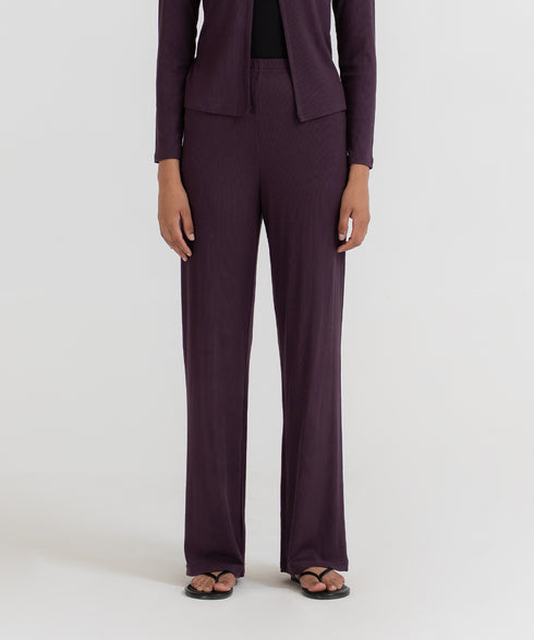 Women's Modal Rib Straight Pants