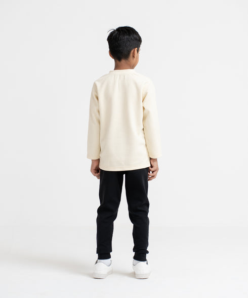 Kids' Waffle Henley