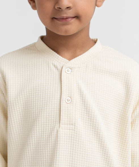 Kids' Waffle Henley