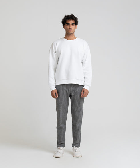 Men's Striped Tweed Tapered Pants