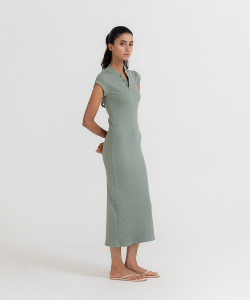 Women's Ribbed Midi Dress