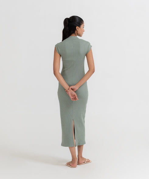 Women's Ribbed Midi Dress
