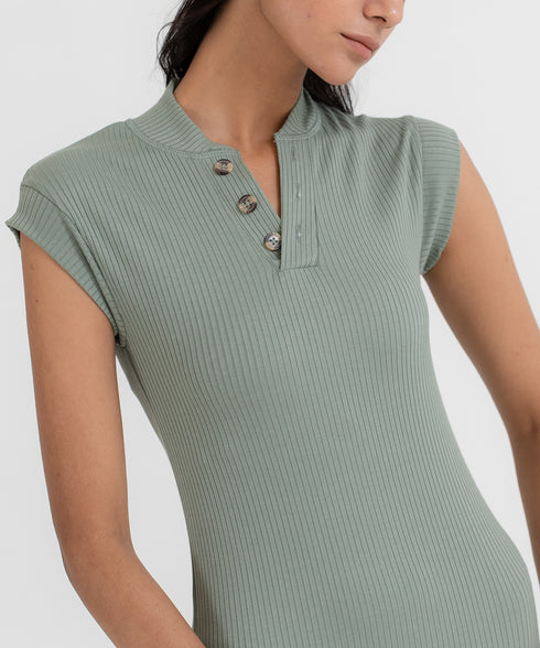 Women's Ribbed Midi Dress