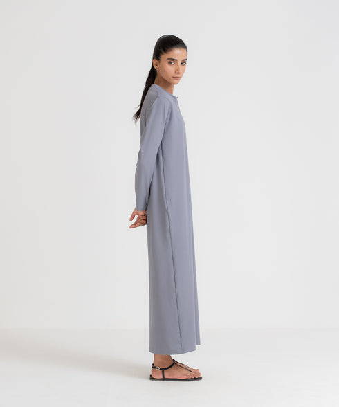 Women's Ribbed Henley Dress